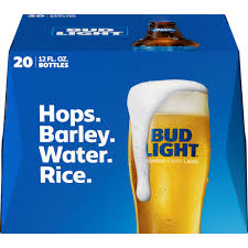 Bud Light 12 oz 20 Pack Bottles 