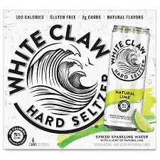 White Claw Natural Lime 6 Pack Cans 
