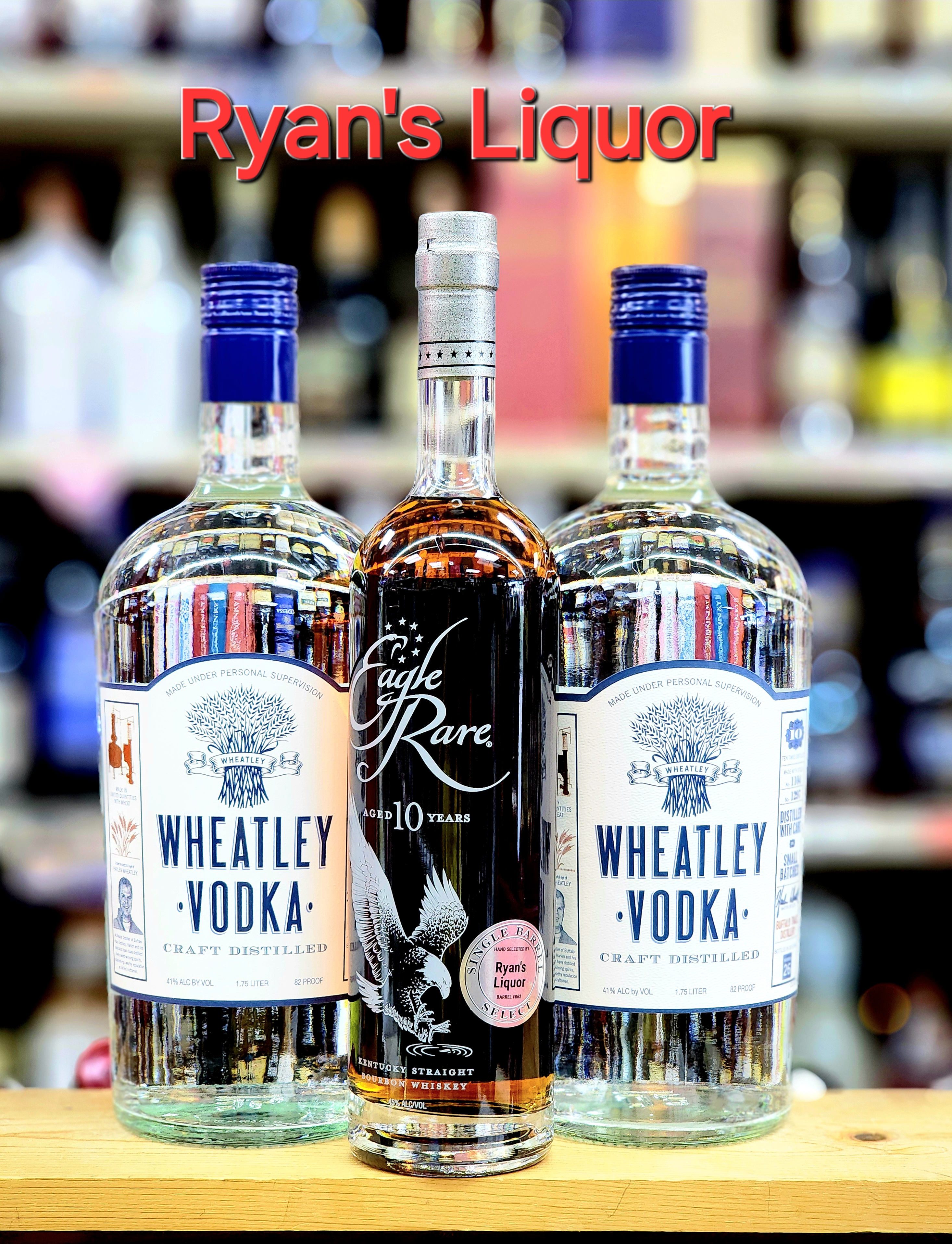 Eagle Rare 750 + 2 Wheatley Vodka 1.75