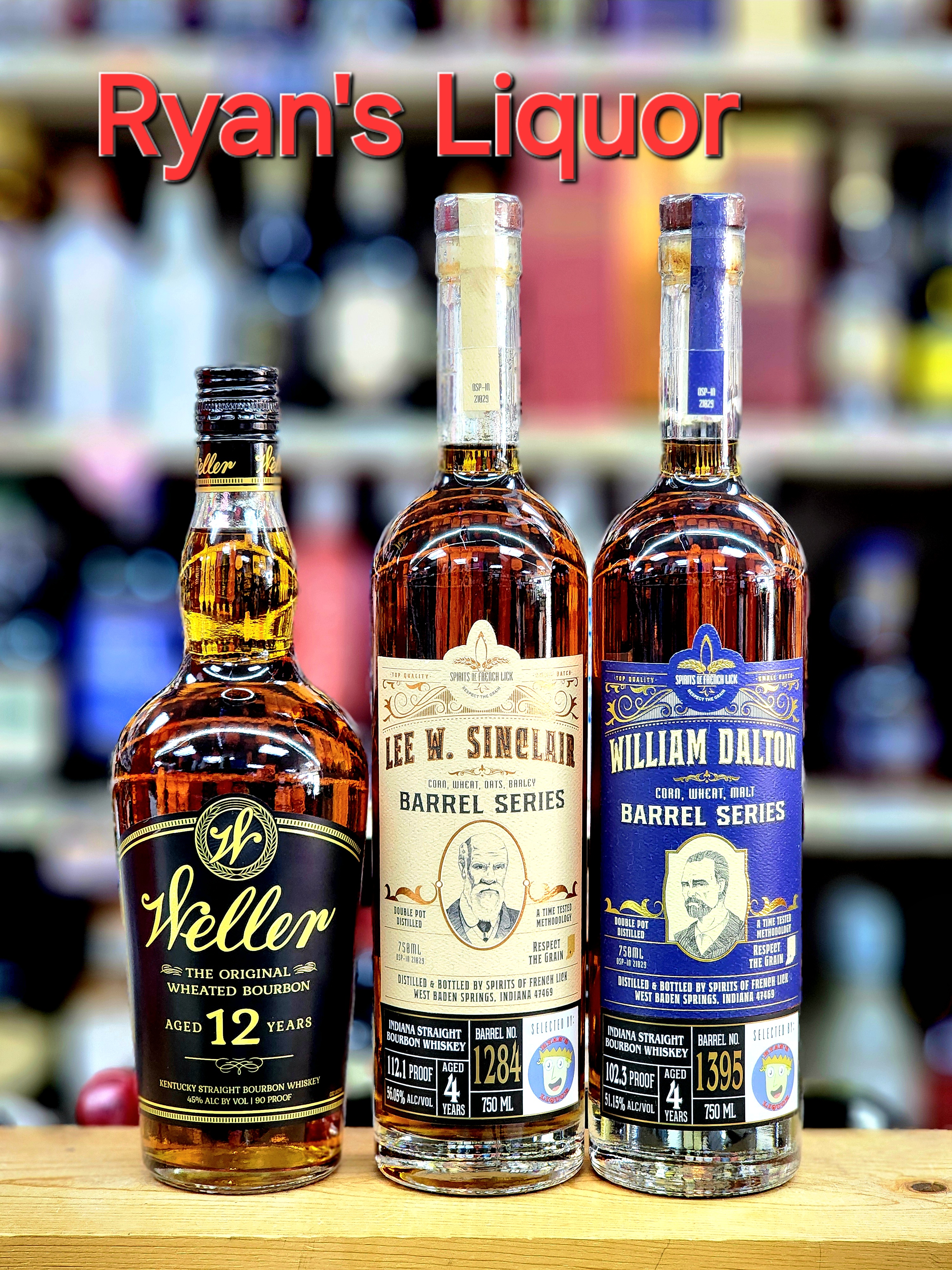 Weller 12 750+ French Lick 4 Grains 750 & Wheat SP 750 