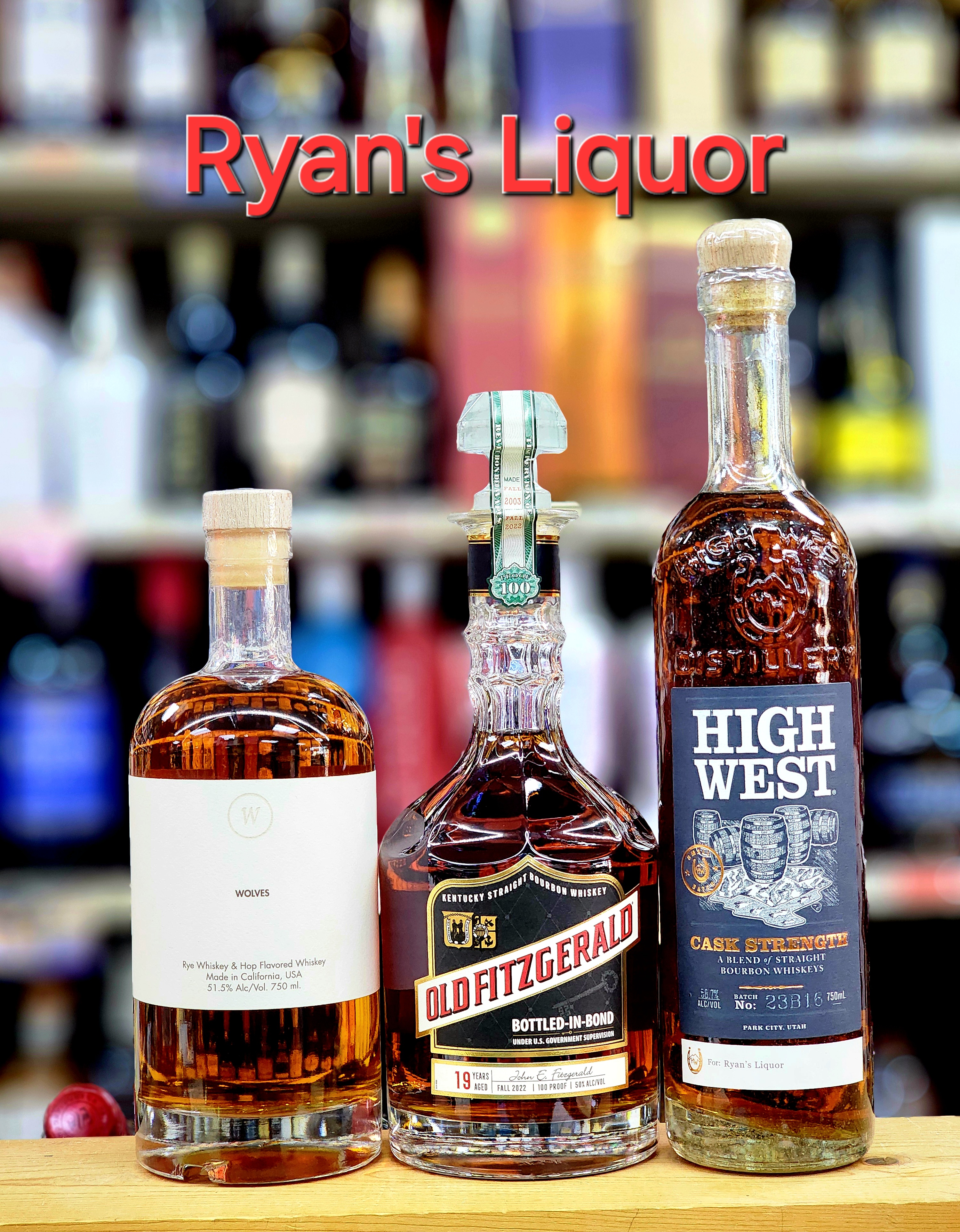 Old Fitzgerald 19yr + Wolves + High West CS Single Barrel